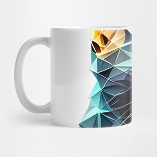 Geometric Cat No. 1: Light Background (on a no fill background) Mug